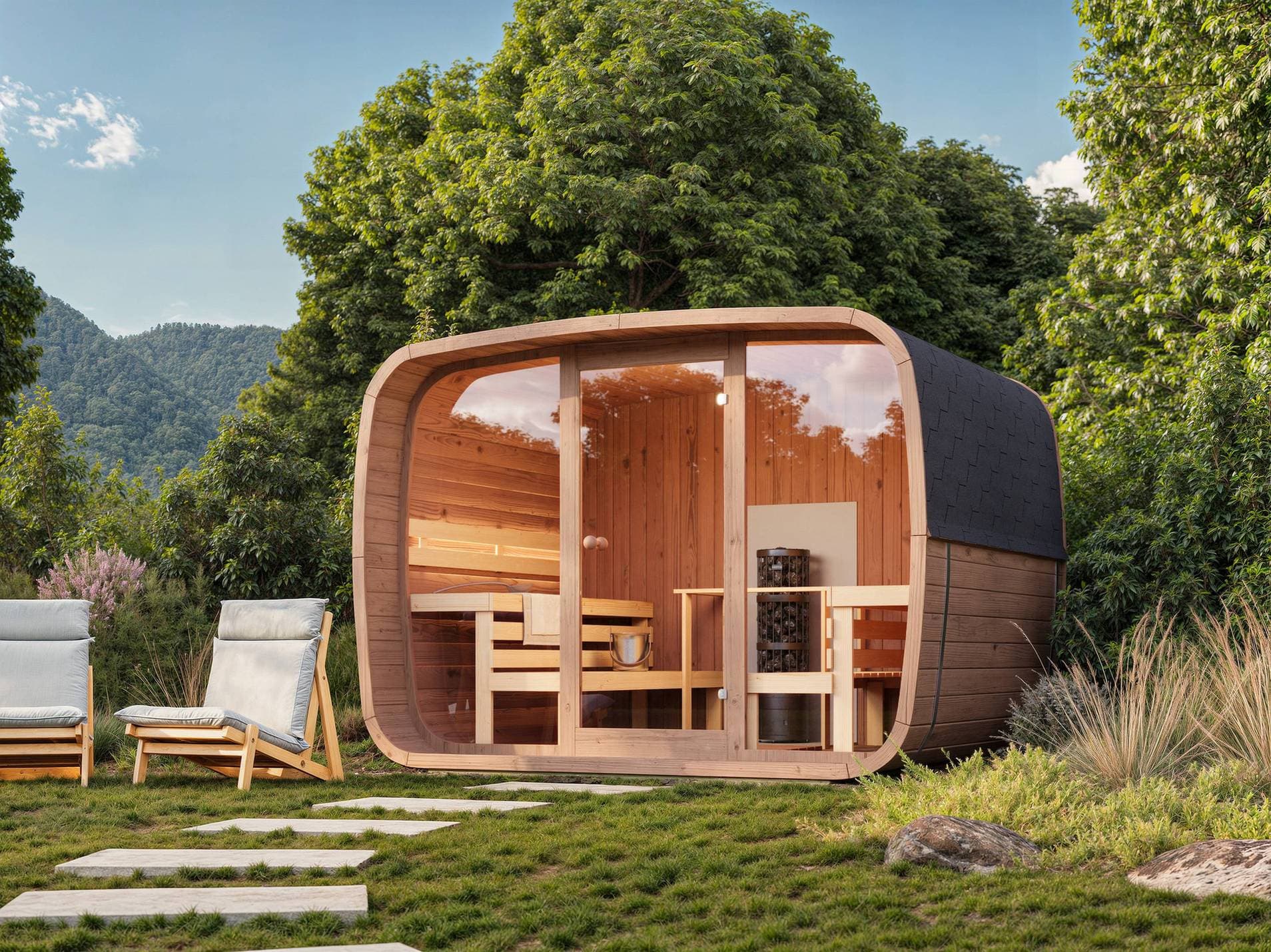 Sauna Regenerum Premium – przestronna sauna ogrodowa
